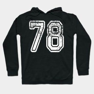 Number 78 Grungy in white Hoodie